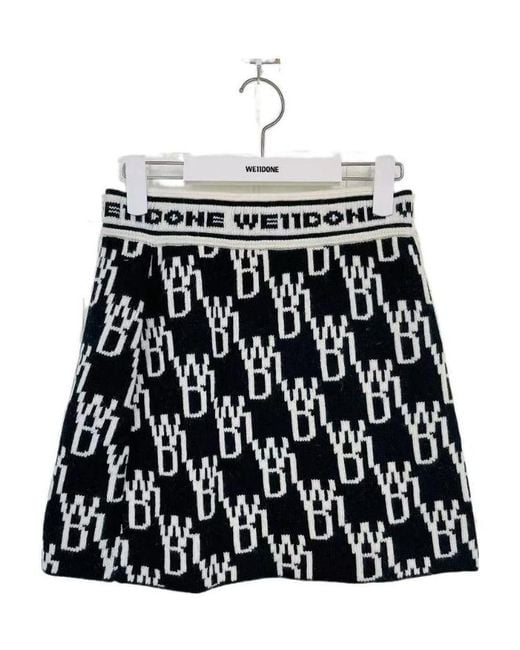 we11done Black Barrage Letter Skirt