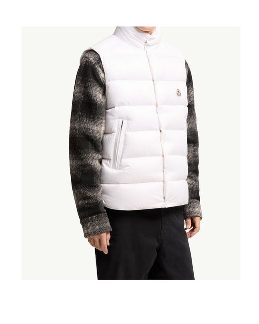 Moncler White Tibb Down Vest for men