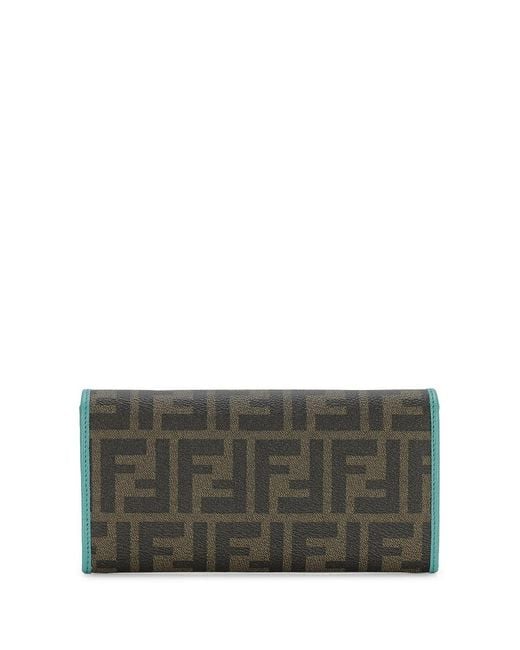Fendi Gray Double F Long Wallet