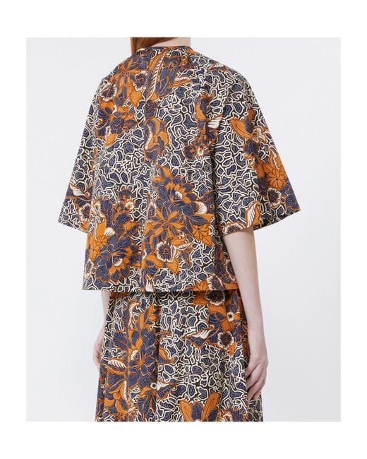 Weekend by Maxmara Multicolor Printed Cotton Poplin Shirt