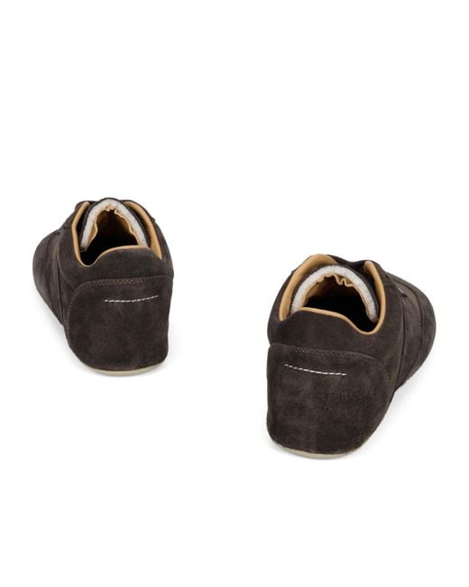 MM6 by Maison Margiela Brown Lace-Up Sneakers