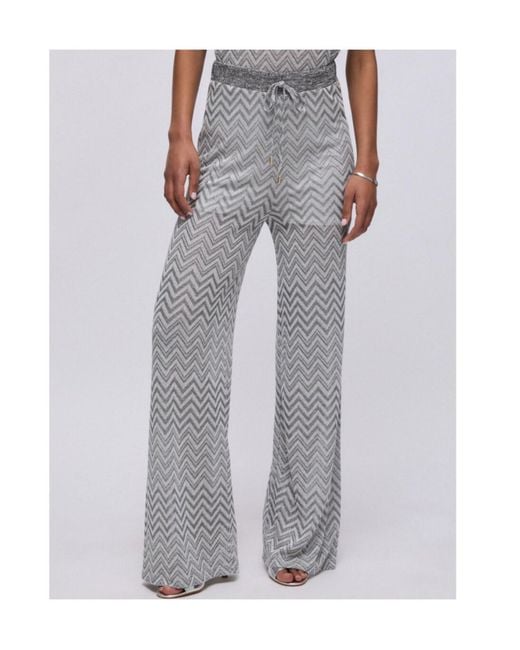 Liu Jo Gray Drawstring Trousers