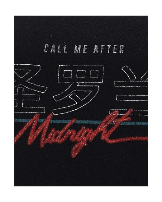 Saint Laurent Black Call Me After Midnight T-Shirt