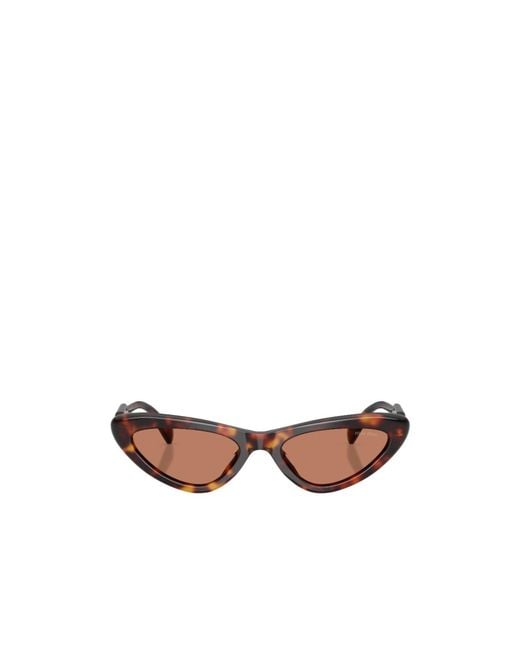 Miu Miu White Eyewear Cat Eye Frame Sunglasses