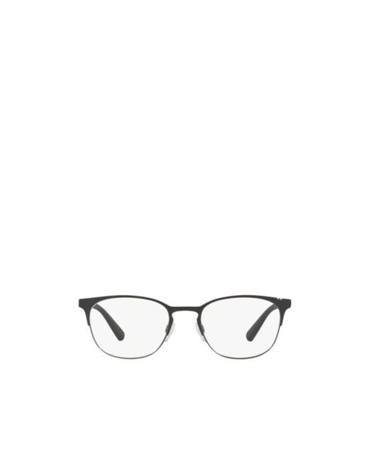 Emporio Armani White Square Frame Glasses for men
