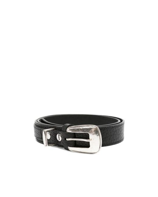 Lemaire White Buckled Belt
