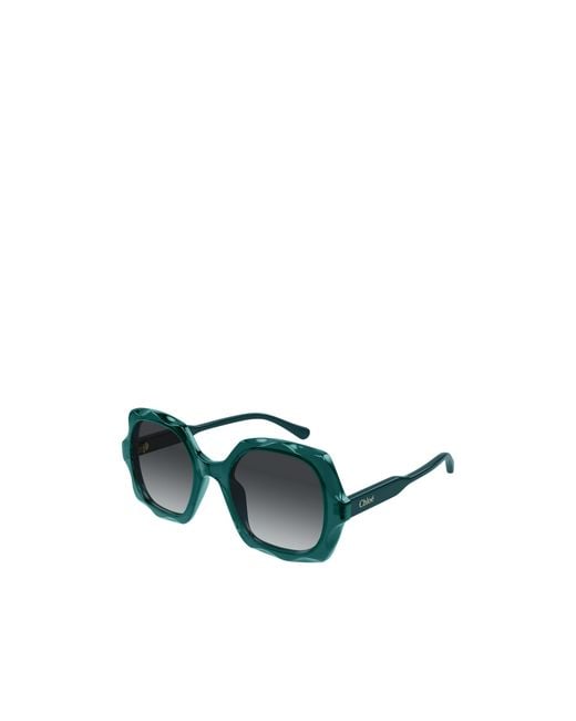 Chloé Green Chloé Eyewear Oversized Square-Frame Sunglasses
