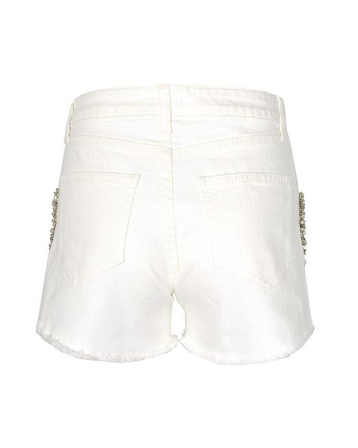 Ermanno Scervino White Logo Shorts