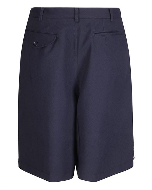 Comme des Garçons Blue Comme Des Garçons Shirt Side Zipped Shorts for men
