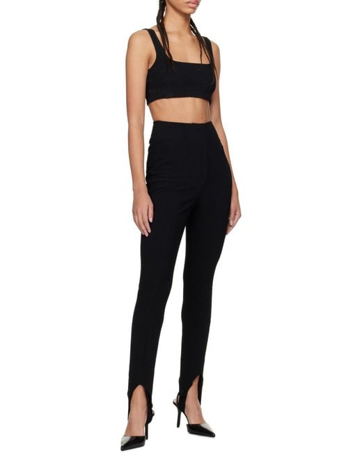 Nanushka Black Bralette Crop Top