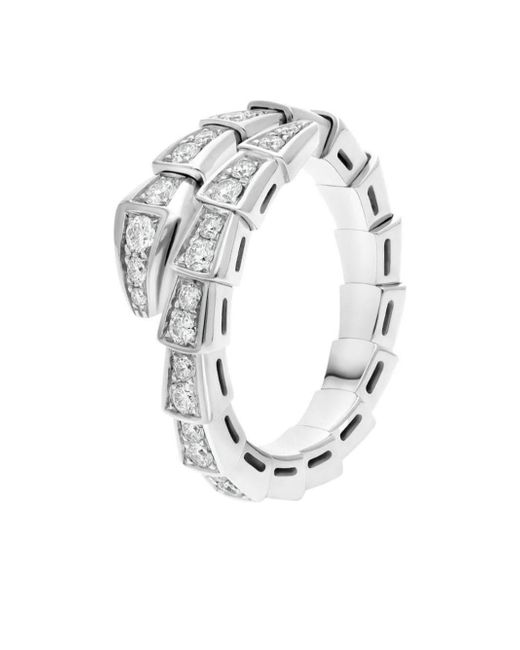 BVLGARI White Serpenti Viper Ring for men