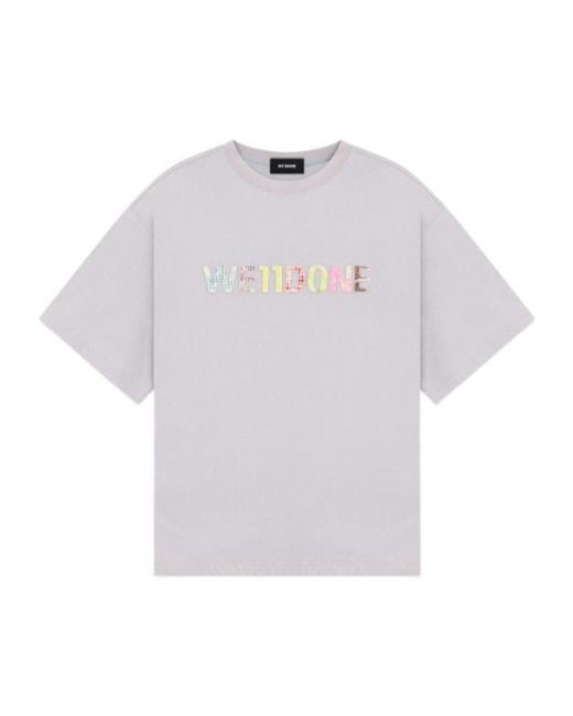 we11done White Patchwork T-Shirt for men