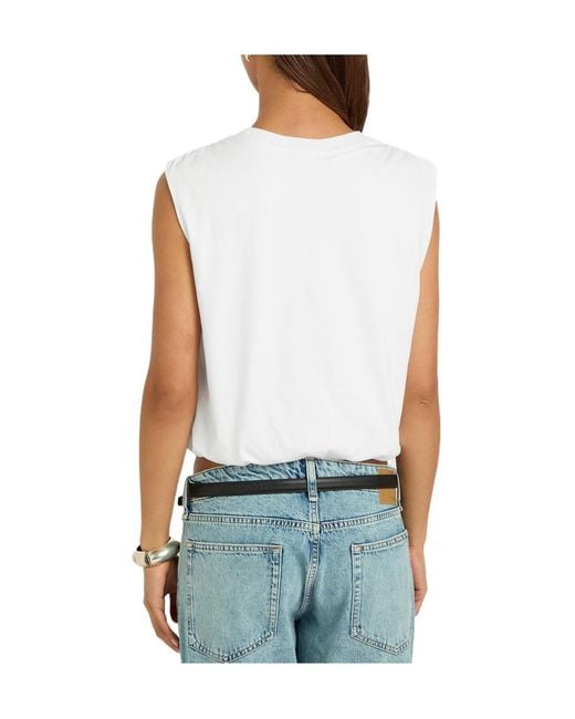 Rag & Bone White Bubble Cotton Top