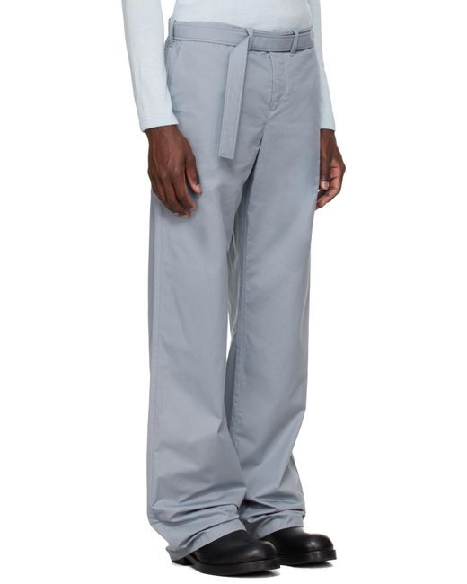 Rier Black Belt Loop Casual Pants for men