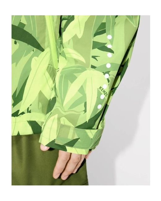 KENZO Green Chiku-Rin Camo Short Windbreaker for men