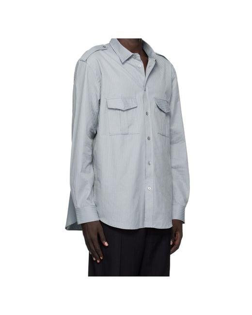 Acne Gray Long-Sleeved Shirt for men
