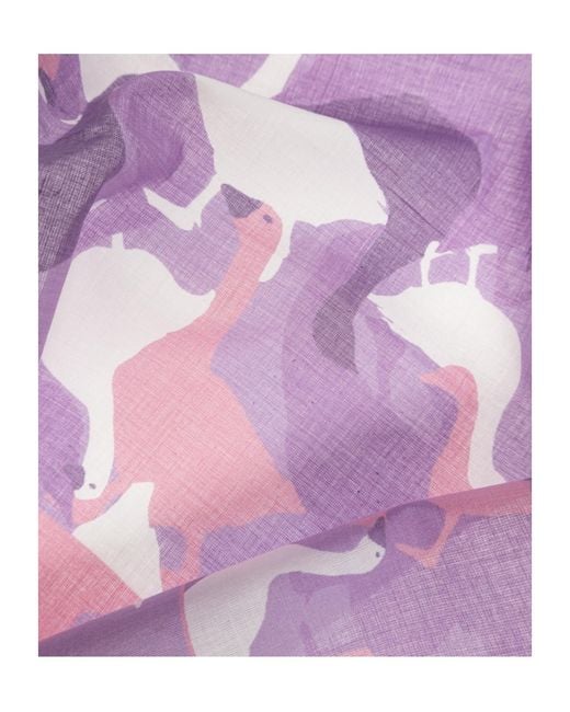 Moschino Purple Duck Print Scarf for men
