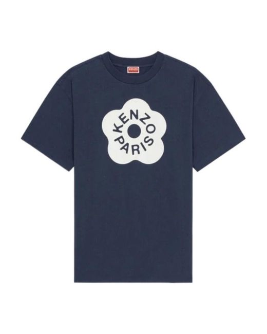 KENZO Blue Flower Printed T-Shirt