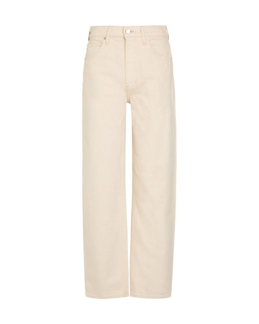 Veronica Beard Natural Arc-Leg Jeans