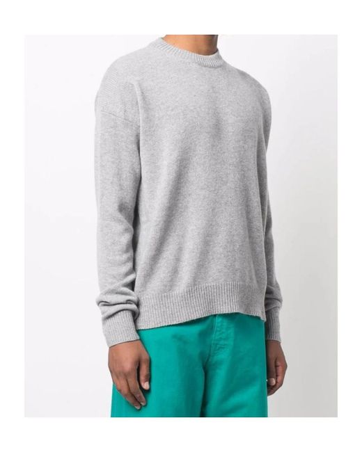 Jil Sander Gray Long Sleeved Knit Jumper for men