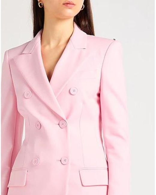 Sportmax Pink Classic Double-Breasted Blazer