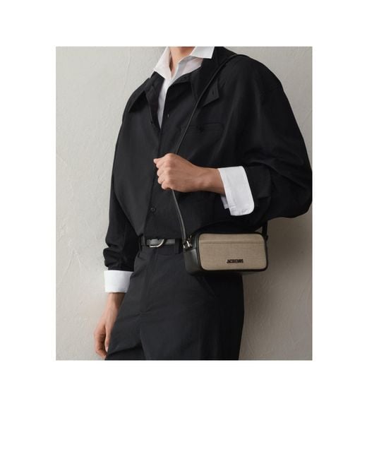 Jacquemus Black Zipper Shoulder Bag for men