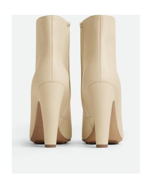 Bottega Veneta Natural Calfskin Canalazzo Ankle Boots 100