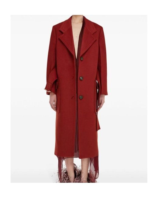 Ferragamo Red Long-Sleeved Coat
