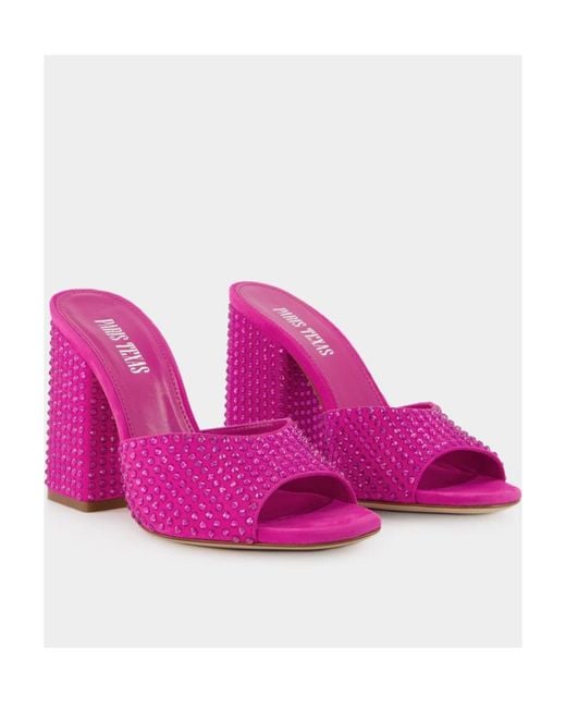 Paris Texas Pink Logo High-Heeled Sandals
