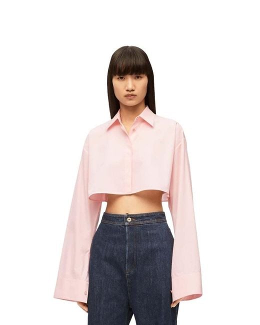 Loewe Pink Cropped Shirt