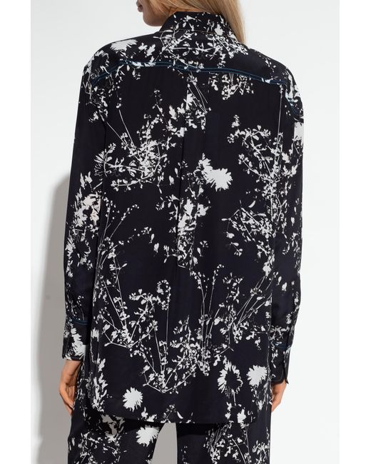 Victoria Beckham Multicolor Floral-Print Silk Shirt