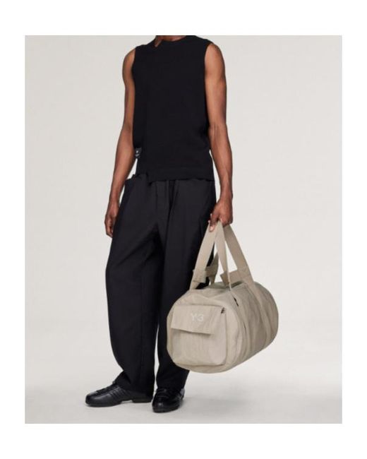 Y-3 Gray Duffle Bag