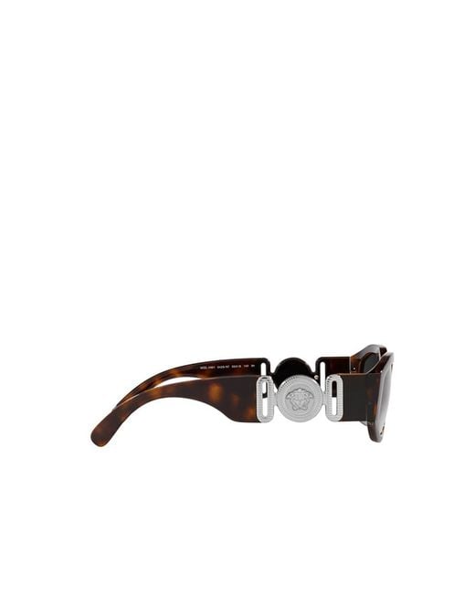 Versace White Eyewear Rectangular Frame Sunglasses for men