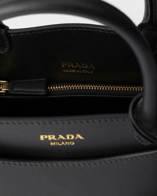 Prada Black Prelude Medium Leather Handbag