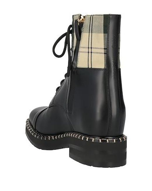 Chloé Black Lace-Up Ankle Boots