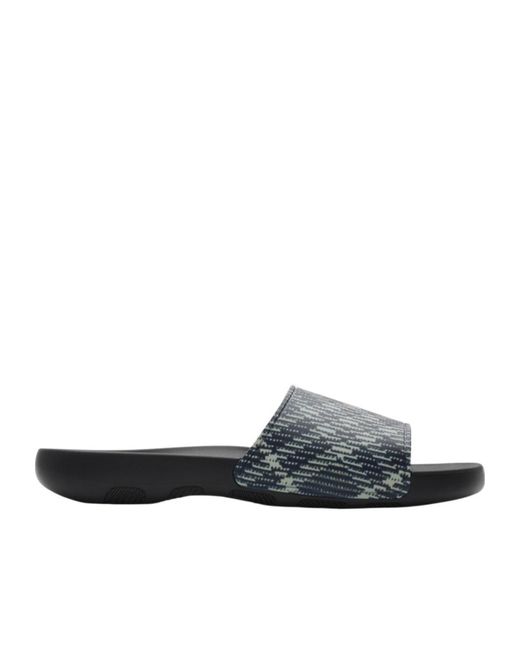 Burberry Multicolor Dive Checked Slip-On Slides for men