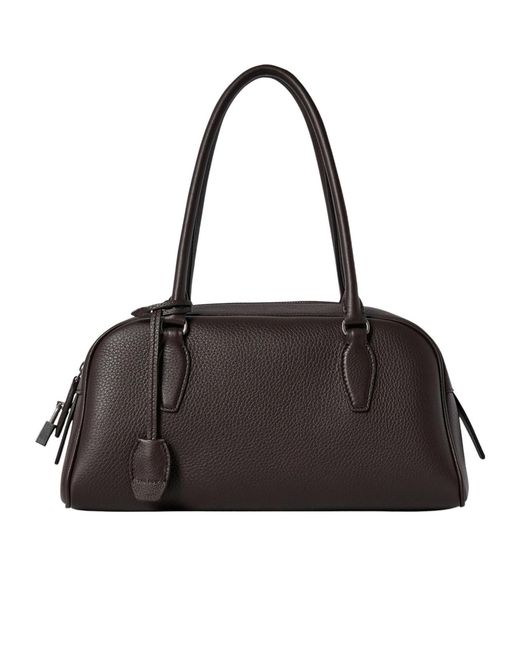 The Row Black India Small Top Handle Bag