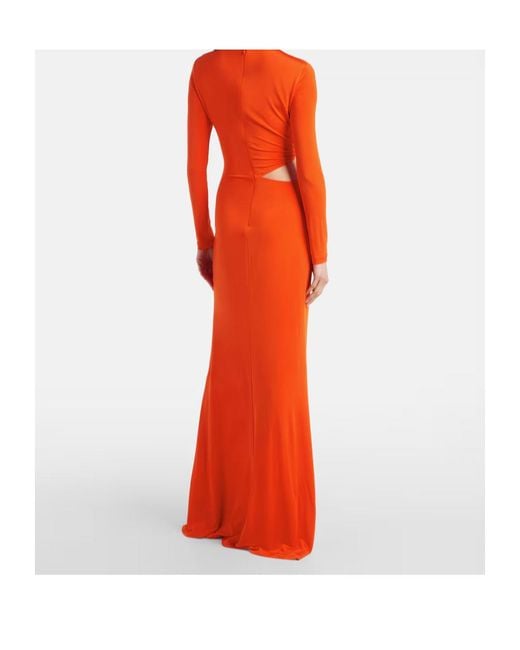 Ralph Lauren Orange Cutout Maxi Dress