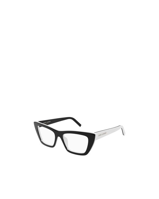 Saint Laurent White Eyewear Cat-Eye Frame Glasses