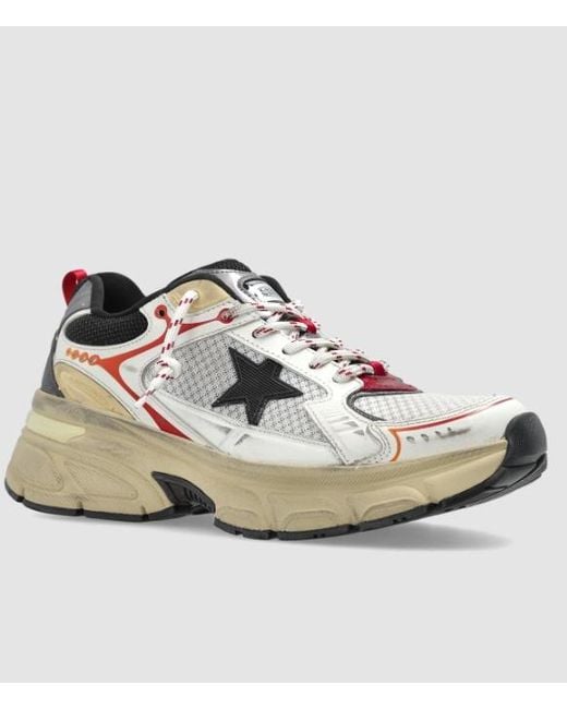 Golden Goose Deluxe Brand White Lightstar Mesh Low-Top Sneakers