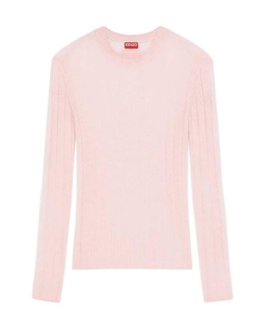 KENZO Pink Semi-Sheer Jumper
