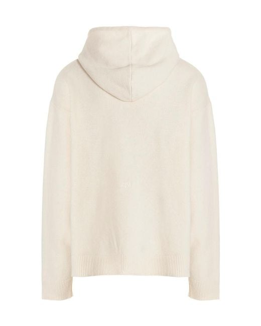 424 White Zip-Up Hoodie for men