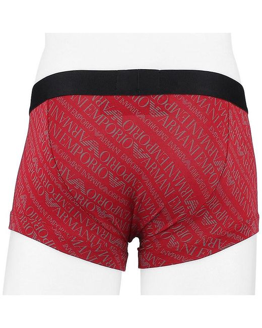 Emporio Armani Red Elastic Waist Underwear for men