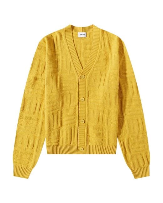 Ambush Yellow Monogram Knit Cardigan for men