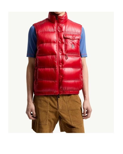 Moncler Red Uychi Padded Vest for men