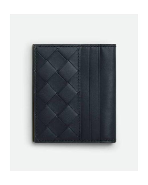 Bottega Veneta Blue Intrecciato Bill Wallet for men
