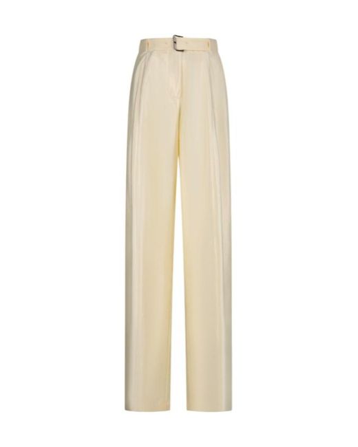 Blumarine White Belted Trousers