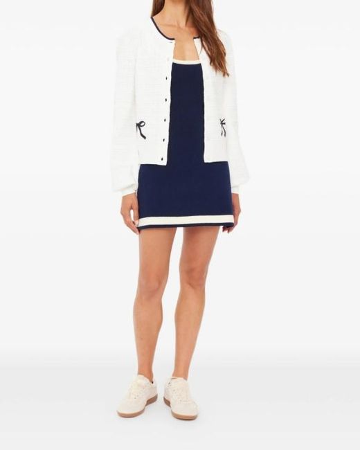 The Upside White Bow-Detail Cardigan