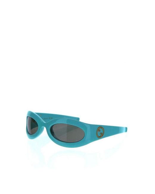 Gucci Blue Eyewear Blondie Geometric Frame Sunglasses for men