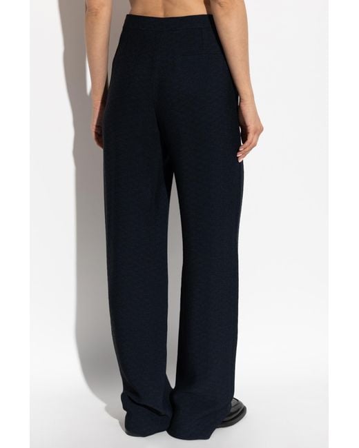 Emporio Armani Blue Straight Leg Trousers
